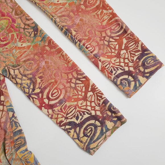 Peruvian Connection Safi Midi Dress S Faux Wrap Long Sleeve Mosaic Print… - Picture 9 of 11